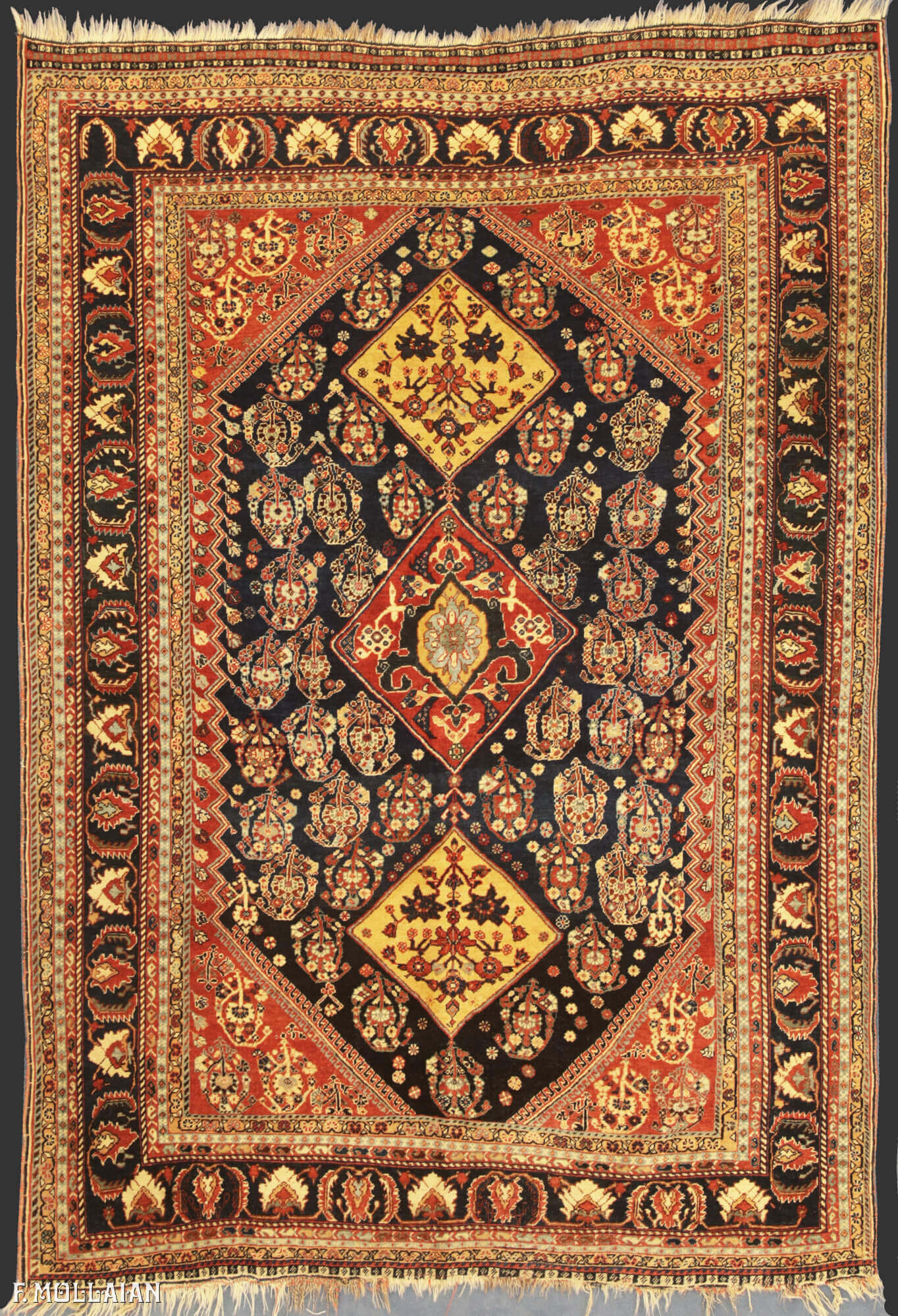 Tapis Persan Antique Kashkuli n°:84931382